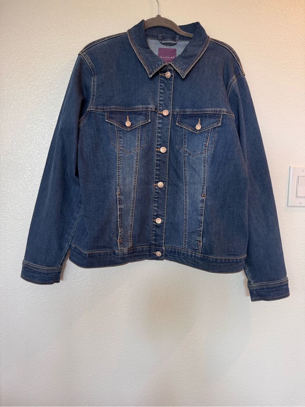 Gloria Vanderbilt Women’s XL Denim Jacket Classic Career Old Money